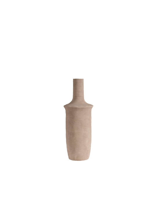 Espiel Set Decorative Ceramic Beige Vases 14x14xH33cm 2 Pieces