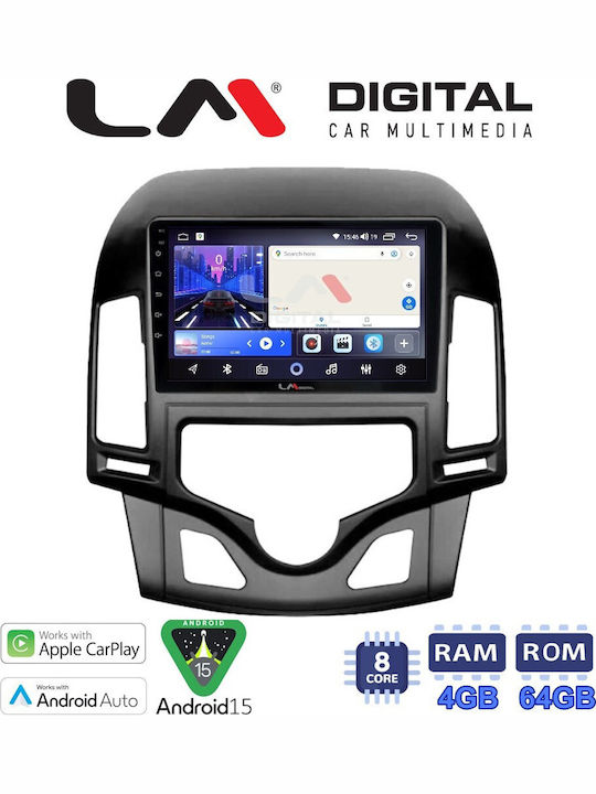 LM Digital Ηχοσύστημα Αυτοκινήτου για Hyundai i30 2007-2012 (Bluetooth/USB/WiFi/GPS/Apple-Carplay/Android-Auto)