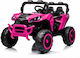 Електрическо UTV Speed Buggy Двуместно с Дистанционно Управление Тип 12 Волта Розово за 2+ Години
