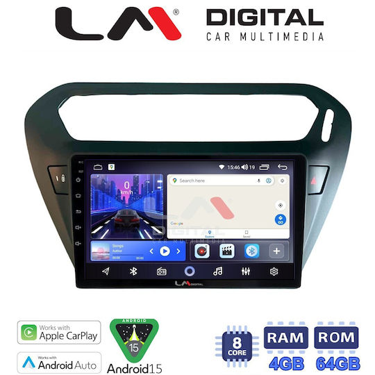 LM Digital LM ZK8294B GPS Touch Screen OEM Multimedia Car System for Citroen C-Elysee 2013 Peugeot 301 2013 with CarPlay Android Auto Bluetooth GPS Wi-Fi ElectricLife