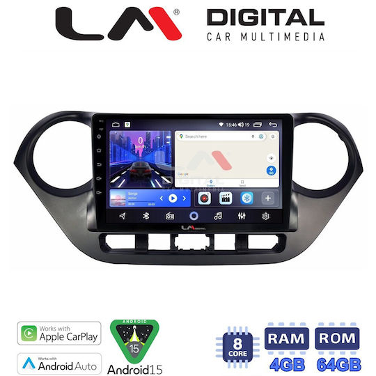 LM Digital Car Audio System for Hyundai i10 2014 Bluetooth USB Wi-Fi GPS Apple CarPlay Android Auto