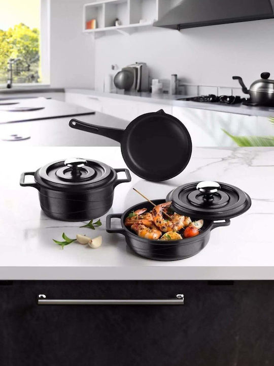 SteweHome Set Vase de Gătit din Fontă 5 Piese