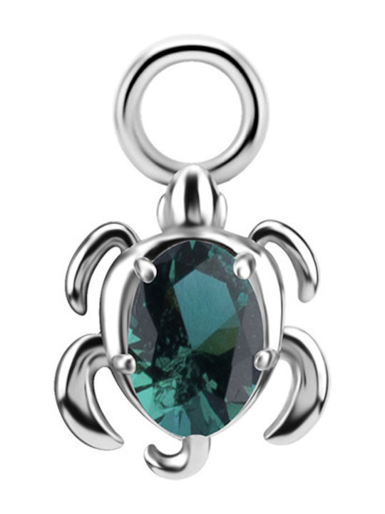 Crazy Needles Charm cu Pietre din Argint cu Zircon Verde