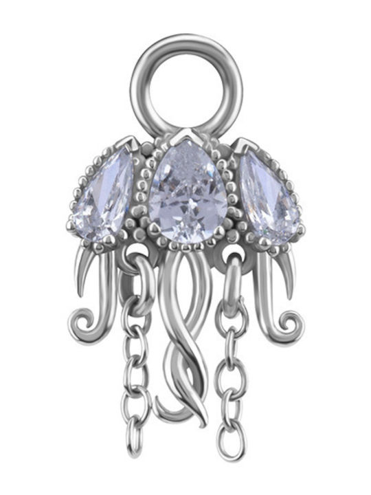 Crazy Needles Charm από Ασήμι με Ζιργκόν