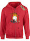 Takeposition Printed Blouse Adult Hoodie Red