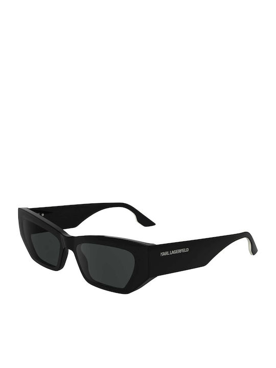 Karl Lagerfeld Unisex Sonnenbrillen mit Schwarzem Rahmen und Schwarzen Gläsern