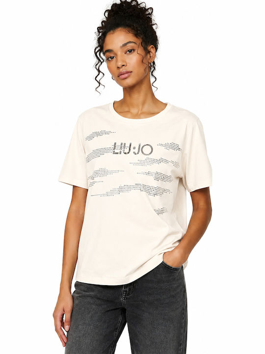 Liu Jo Γυναικείο T-shirt Εκρού
