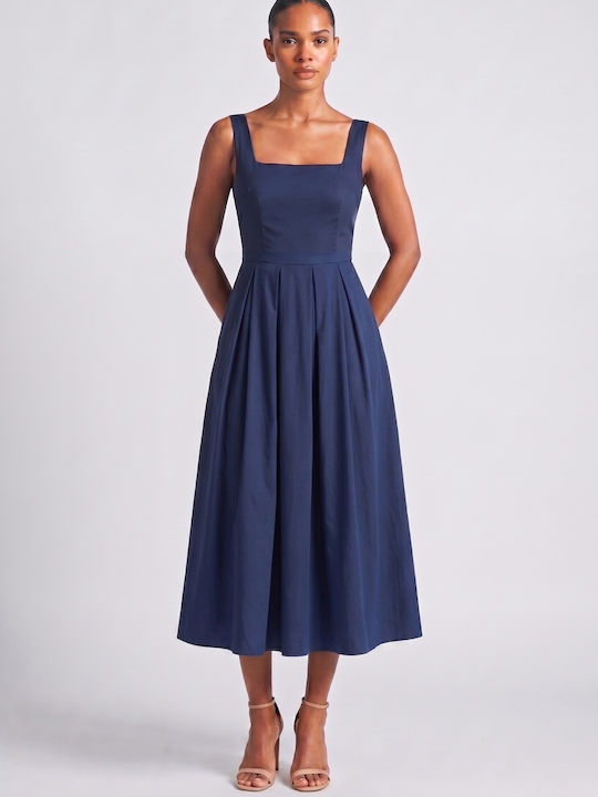 Summer Midi Dress for Wedding / Christening Blue
