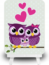5d Diamond Mosaic Owl Family Easel