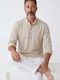 Short Sleeve Linen Shirt Beige