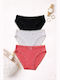 Damen-Slips 3er Pack Mehrfarbig