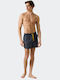 Men's Swimwear Bermuda Black With Patterns