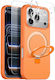 Northjo Protection Set 3 In 1 Hard Case Stand Screen Camera Protection Semi-Transparent Orange Apple iPhone 17 Pro Max
