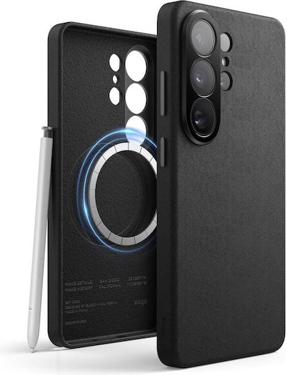 Husă Samsung Galaxy S26 Ultra Elago Magnetic Leather Vegan Piele Magsafe Negru Egs26msle69-bk