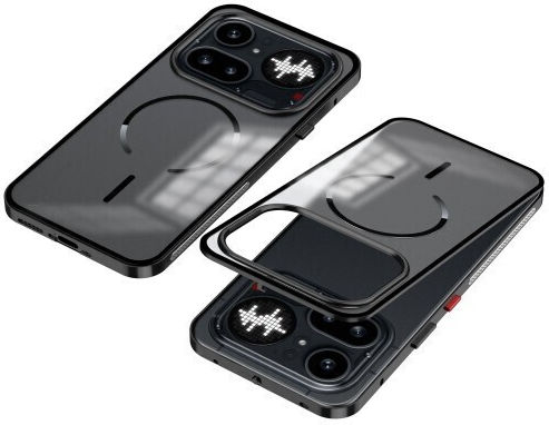 Handyhülle Frosted Magsafe Umschlag Rückseite Nichts Phone 4a Pro Transparent Schwarz