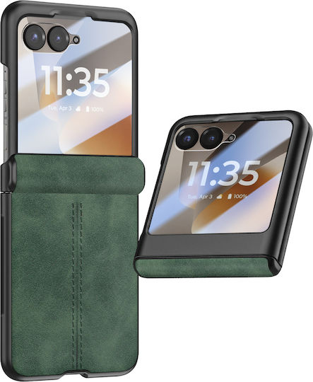 Avizar Case Motorola Razr 70 Tempered Glass Screen Protect Green