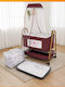 SteweHome Cradle with Mattress and Wheels