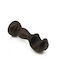 Import Hellas Curtain Rail Base Wall Wooden Brown 2 Pieces