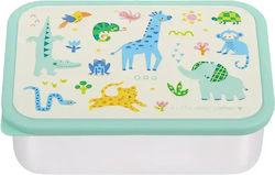 A Little Lovely Company Stainless Steel Kids' Food Container 0.9L Beige 17.5 x 12.5 x 6cm