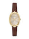 Emporio Armani Womens Watch 34mm Battery with Brown Leather Strap