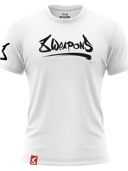 8 Weapons Männer Kampfkunstshirt 8010060-3-Weiß für Muay Thai Weiß