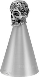 Μεζούρα Ποτων Άκρο Κρανίο Inox Ματ 18/10 60ml Ύψος 9.5cm Lumian Lumian.0486