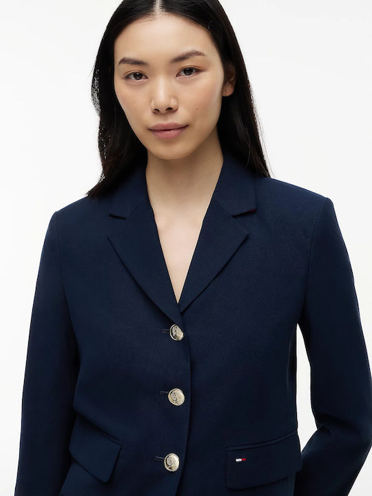 Tommy Hilfiger Kurzes Damen Blazer Dark Night Navy
