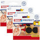 Tesa Self-adhesive Felt Pads Furniture Chairs Brown 26mm 9pcs X3