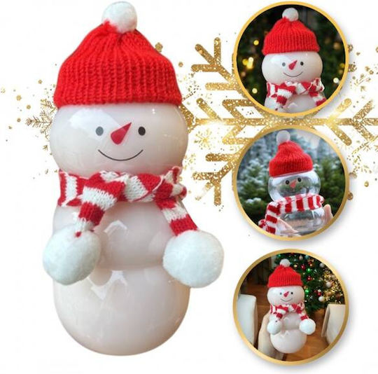 Ecarla Weihnachtsfigur Flasche SNowman Schal Hut Bd40