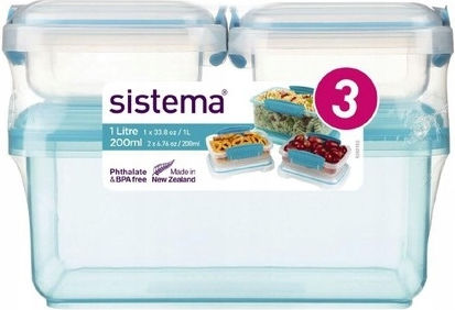 Sistema Кутия за Храна Пластмасова Синя 1л