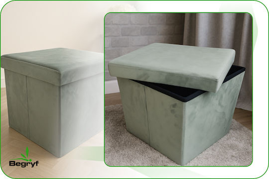 Fußhocker mit Stauraum Hellgrau 38x38x37cm Fußhocker mit Stauraum Hellgrau 38x38x37cm
