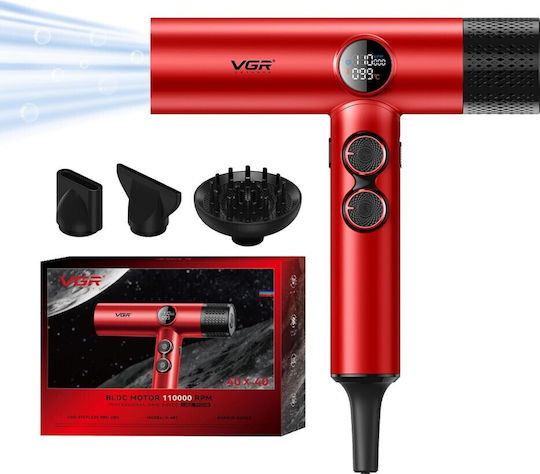 VGR Ionisches Professionelles Haartrockner mit Diffusor 1600W