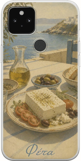 Kalokairi Collection Case Feta Google Pixel 5 Flexible TPU Transparent Silicone