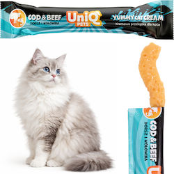 Creamy Pasta Treat Cats Cod Beef Purrcream Uniq Pets 15g Creamy Pasta Treat Cats Cod Beef Purrcream Uniq Pets 15g