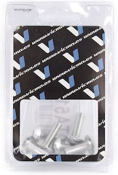 Комплект Винтове За Мотоциклети M5x15 Сребристи За Калник 6 Броя От V Parts Vicma