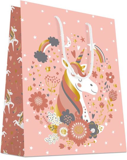Geantă Hârtie Pentru Cadou Cu Tematică Unicorni 18x3x10cm