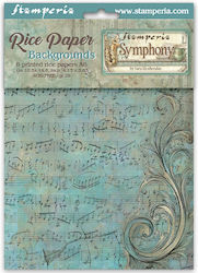 Set 8 Reispapier Decoupage Stamperia 10.5×14.8c...