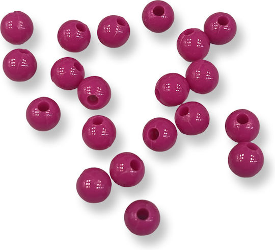 Mărgea Acrilică Rotundă Fucsia 6mm Orificiu 1.5mm Cantitate 150 Bucăți 150 Buc