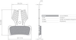 Brenta Спирачни Накладки За Велосипед Bike Organic Sport Radiator Подходящи За Avid Xo Trail Elixir 9 Trail Elixir 7 Trail Sram Guide Ultimate Rsc Rs R T
