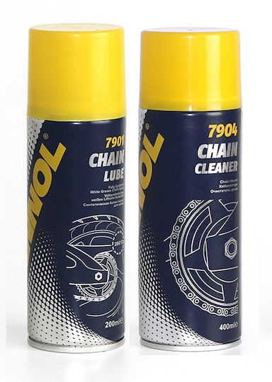 Mannol Motorcycle Chain Lubricant + Moto Cleaner Spray