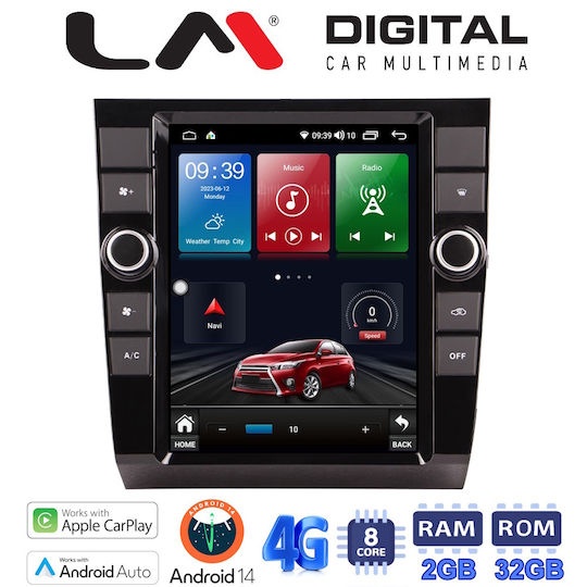 LM Digital Auto-Audiosystem für Audi A5 2004 > 2009 Bluetooth USB Eingebautes Wi-Fi GPS Apple CarPlay Android Auto mit Touchscreen 9,7 Zoll