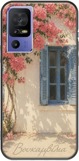 Handyhülle Kalokairi Collection Bougainvillea Tcl 40 SE Schwarz TPU Schwarze Silikon