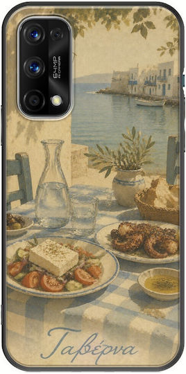 Handyhülle Kalokairi Collection Taverne Realme 7 5G Schwarzes TPU Schwarze Silikon