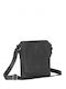Leather Men's Shoulder / Crossbody Bag Black