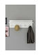 SteweHome Wooden Wall Hanger 10 Hooks White 70x18x18cm