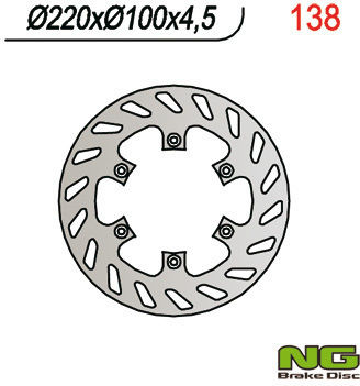 Ng Rear Brake Disc Kawasaki Kx 125 '89-'02 Kx 250 Kdx Klx
