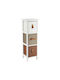 Wooden Storage Drawers with 3 Drawers L25xW25xH77cm