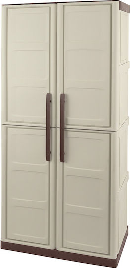 Doppelflügeliger Kunststoff-Außenschrank 70x39x172,4cm