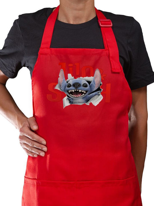Koupakoupa Stitch Movie Ποδιά Κουζίνας Κόκκινη ...