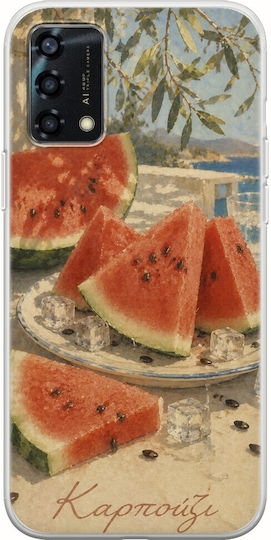 Θήκη Kalokairi Collection Καρπούζι Oppo A94 5g Flexible Tpu Διάφανη Σιλικόνη
